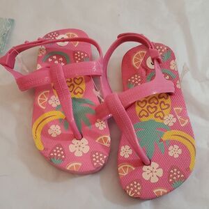 Toddler 5/6 Girls Tropical Pink Kids Sandals